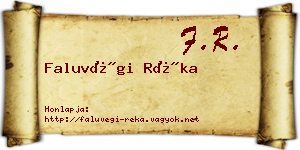 Faluvégi Réka névjegykártya